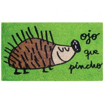 Laroom Felpudo, Fibra de Coco y PVC Base, Verde