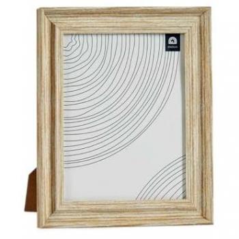 Marco de Fotos Cristal Dorado Madera Marrón Plástico (26 x 2 x 31 cm) - Pack de 6 Unidades