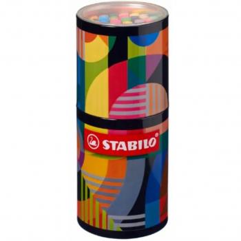 STABILO Lata redonda metal 45 colores stabilo pen 68 punta de fibra 1mm