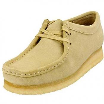 Botas de Suede Beige Clarks Originals Wallabee para Mujer