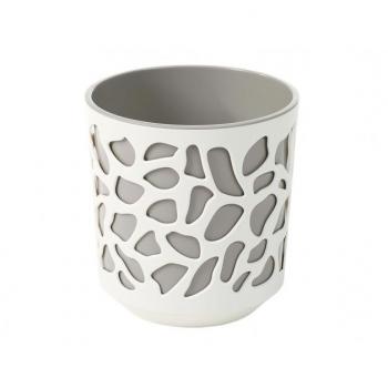 Maceta Lamela DUET 250 Mcrema y Taupe