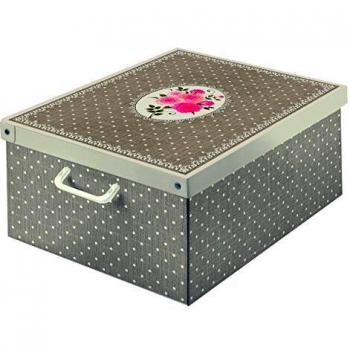 Kanguru Collection Caja de Almacenamiento en cartòn Lavatelli, Lunares, facil Montaje, Resistente, 39x50x24cm, Grande
