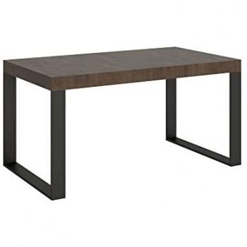 Mesa extensible Tecno de nogal antracita 90x160/264 cm