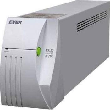 Ever ECO PRO 1000 AVR CDS Line-Interactive UPS - 1000 VA / 650 W with 2 AC Outlets and USB Port