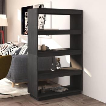 Librería/partición gris 80x35x135 cm madera maciza de pino