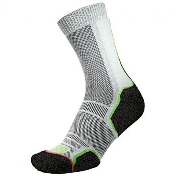 Calcetines de Senderismo 1000 Mile Repreve de Capa Única para Hombre - Pack de 2, Negro/Naranja, Talla M (39-42)