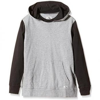 Quiksilver baysichoodyouth – Sudadera con capucha para niño Gris gris claro Talla:128