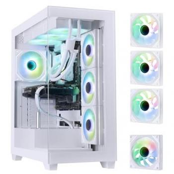 Gabinete de PC BitFenix Ceto Premium Edition ATX Medio Torre Blanco con A-RGB y Ventana Templada