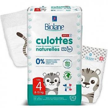 Pañales Ecológicos Biolane Talla 4 (8-15 kg) - 42 Unidades, Naturales y Zéro Fuite