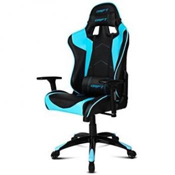 DRIFT GAMING DR300 -DR300BL-Silla Gaming Profesional, Polipiel, reposabrazos 3D, Piston Clase 4,basculante, Altura Regulable, Cojines Lumbar y Cervical, Color Negro/Azul