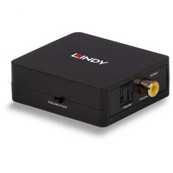 Lindy 2-Way SPDIF Digital Audio Converter - Coaxial & TOSLINK, Black