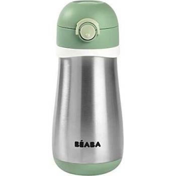 Gourde Inox 350ml con Asa, Verde Sauge, Térmica y Multifuncional