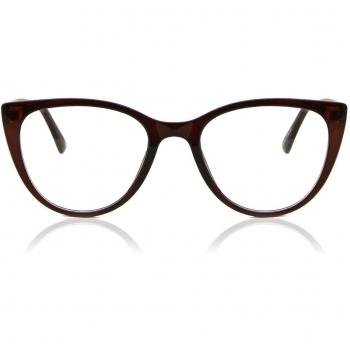 Cat Eye Full Rim Plastic Women’s Prescription Glasses - Brown - Size 51 - Blue Light Block Available - SmartBuy Collection