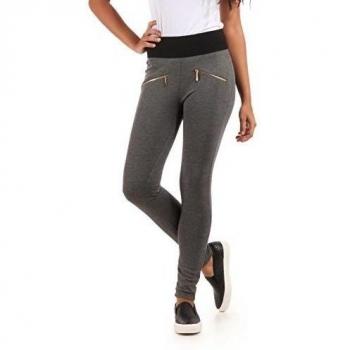 La Modeuse - Leggings - para mujer gris X-Large