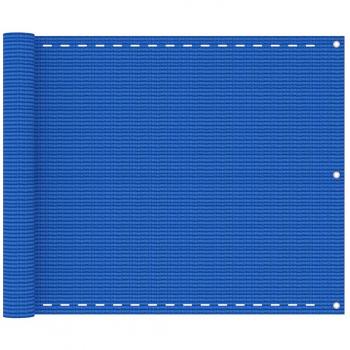 Toldo para balcón HDPE azul 75x400 cm