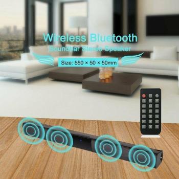 Altavoz inalámbrico Bluetooth para cine en casa con subwoofer y barra de sonido Echo, radio y música