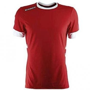 Kappa Pistoia SS Camiseta Fútbol, Unisex, Rojo/Blanco, XL