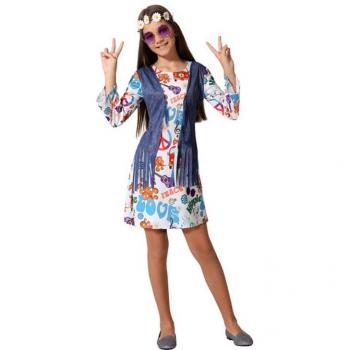 Disfraz Hippie Chaleco Azul Infantil Atosa A66310