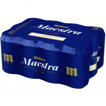 Mahou Maestra Doble Lúpulo - Cerveza Lager Tostada, 7.5% Volumen de Alcohol - Pack de 12 x 33 cl