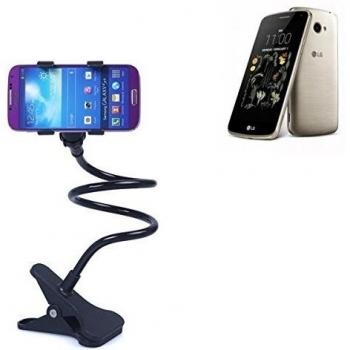 stand de mesa para LG Electronics K5, negro sostenedor del clip de teléfono inteligente smartphone escritorio, 65cm - K-S-Trade