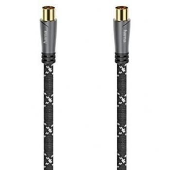 Cable Antena Hama 5m 120dB Coaxial Negro-Gris