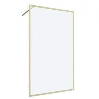 Mampara de ducha italiana - 120 x 200 cm - Dorada - Vidrio templado - AMBERI