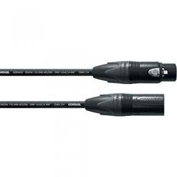 Cordial CPD 1 FM Cable DMX AES/EBU XLR Macho a XLR Hembra 1m Negro