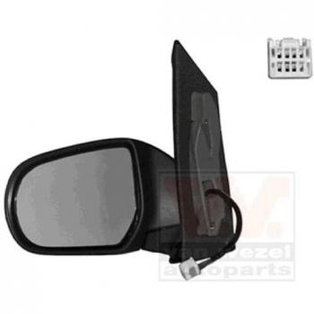 Espejo retrovisor VAN WEZEL 2771807, tipo: espejo retrovisor, características: diseño específico para vehículos, incluye soporte de montaje, acabado en negro, cristal convexo para mayor visibilidad, fácil instalación y ajuste