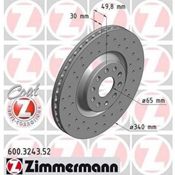 2x ZIMMERMANN Discos De Freno VORNE