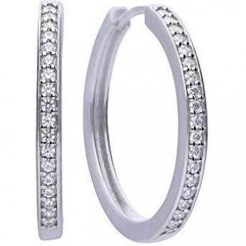 Pendientes de aro DIAMONFIRE en plata 6216861582