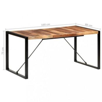 Solid Wood Dining Table 63x31.5x29.5 - 160x80x75 cm