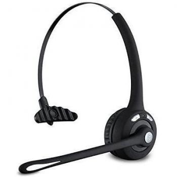 Willful Auriculares Bluetooth over ear Inalámbricos con Micrófono, Up tp 13 hours,Con el Mejor Ruido que Cancela para iPhone 7/6/6s/Huwei/Htc/LG/SamsungSmartphone, tablet, MP3 etc,para Conducir, oficina, reunión Negro