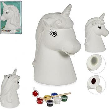 Hucha para pintar unicornio grande con diseño personalizable
