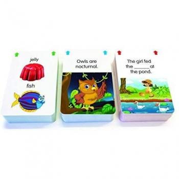 Junior Learning- Reading Flashcards Tarjetas, Color Naranja