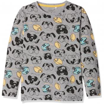 NAME IT Nmmdastino LS Top, Camisa Manga Larga Para Niños, Gris