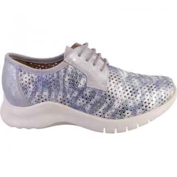 Zapatos con cordones de mujer PIESANTO 240715 en piel azul