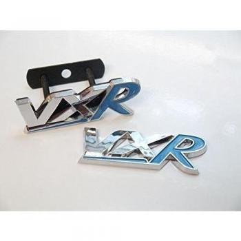 Azul Y Cromo VXR Rejilla Trasera Conjunto De Insignias Emblema Vauxhall Opel Corsa Astra Maletero Trasero
