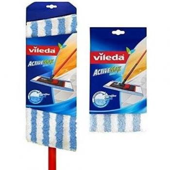 Vileda Active Max Mopa plana con extra recambio de microfibra, rojo