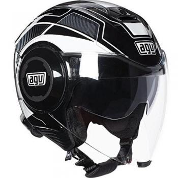 AGV SOHO Jet Fluid Multi Casco, Negro/Blanco, XL