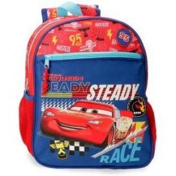 Mochila Cars Lets race 33 cm con diseño de Rayo McQueen y bolsillo frontal