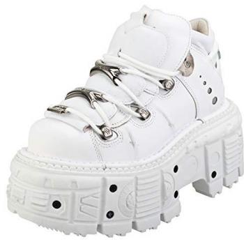 New Rock Unisex White Leather Platform Gothic Punk Boots - M-TANK106-C1 EU 39