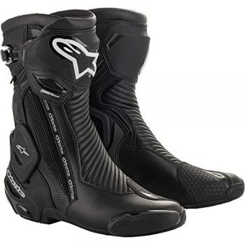 Botas de Moto Alpinestars SMX Plus V2 Gore-Tex, Deportivas, Microfibra, Negro-Plata, Talla 46 EU