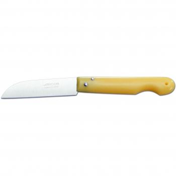 Arcos Serie Navajas Profesionales, Navaja Profesional, Hoja Filo de Acero Inoxidable Nitrum de 85 mm, Navaja de Acero Inoxidable Color Amarillo