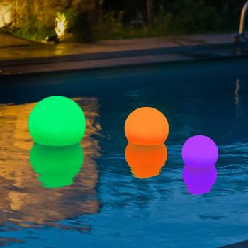 Ubbink Lámpara flotante solar multicolor LED 25 LEDs, dimensiones 25 x 23 cm