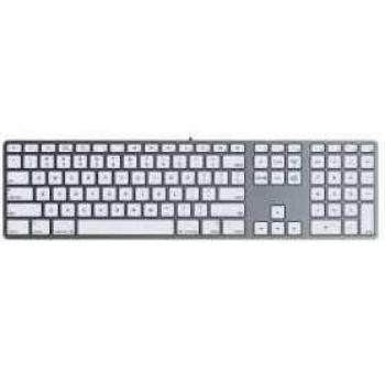 Apple MB110 - Teclado (USB, Alámbrico, Estándar, Derecho, Aluminio, Aluminio)