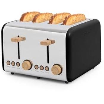 Tostadora Retro Create 1500W para Rebanadas Anchas - 4 Ranuras, Termostato, Descongelación y Recalentar