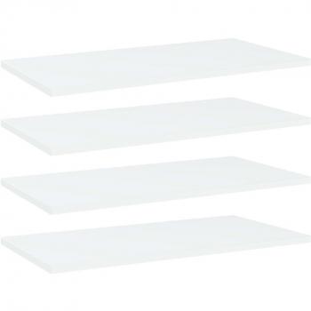 Estantes para estantería 4 uds contrachapada blanco 60x30x1,5cm