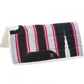 Navajo-Pad TEXAS, eckig, mit Auschnitt, grau/schwarz, 30x30, 75x75, 30x30