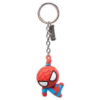 Bioworld BIO-KE020304SPN Marvel Comics - Llavero de goma con colgante en 3D, talla única, 16 cm, color rojo