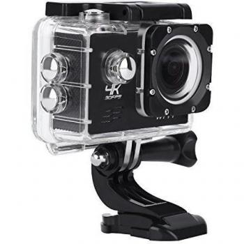 Tsing Cámara Deportiva Impermeable 4K 30FPS Ultra-HD 1080P Gran Angular Videocámara de Acción